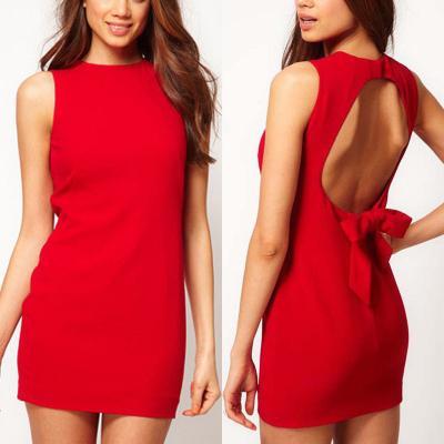 Sexy Backless Casual Party Evening Cocktail Short Mini Dress